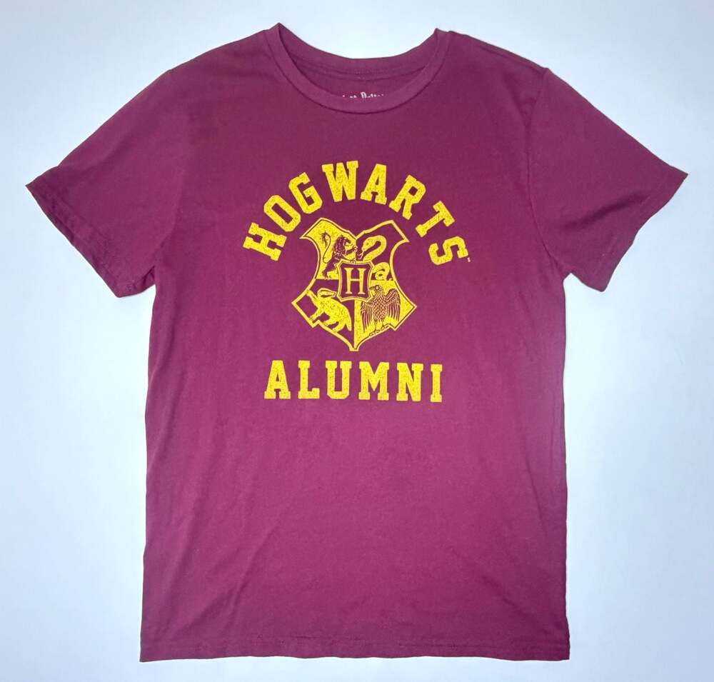 Harry Potter Hogwarts Alumni Maroon Graphic Short Sleeve T-Shirt